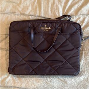 Kate Spade Black Quilted Laptop Bag